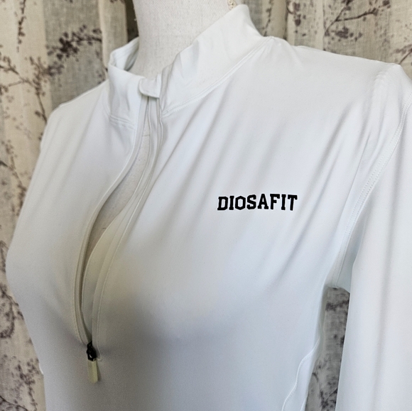 Diosa Fit Hourglass Jacket/Long Sleeve Athletic Top - White - Picture 10 of 10